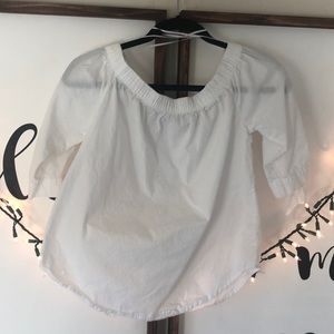 Off the shoulder white top, worn once
